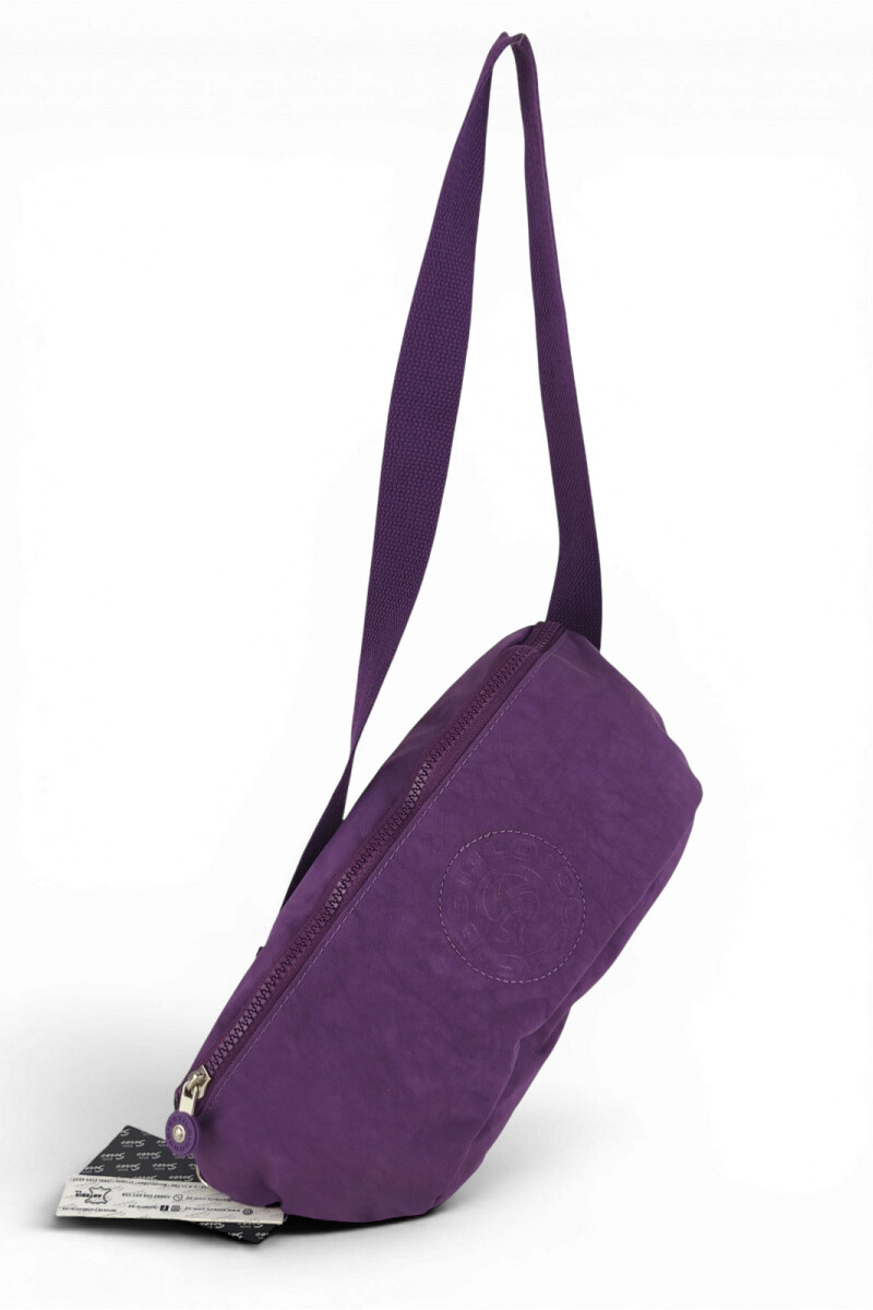 Riñonera Premium de Tafeta Amasada Violeta