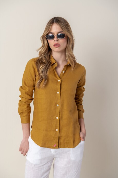 Camisa de dama lino Miel