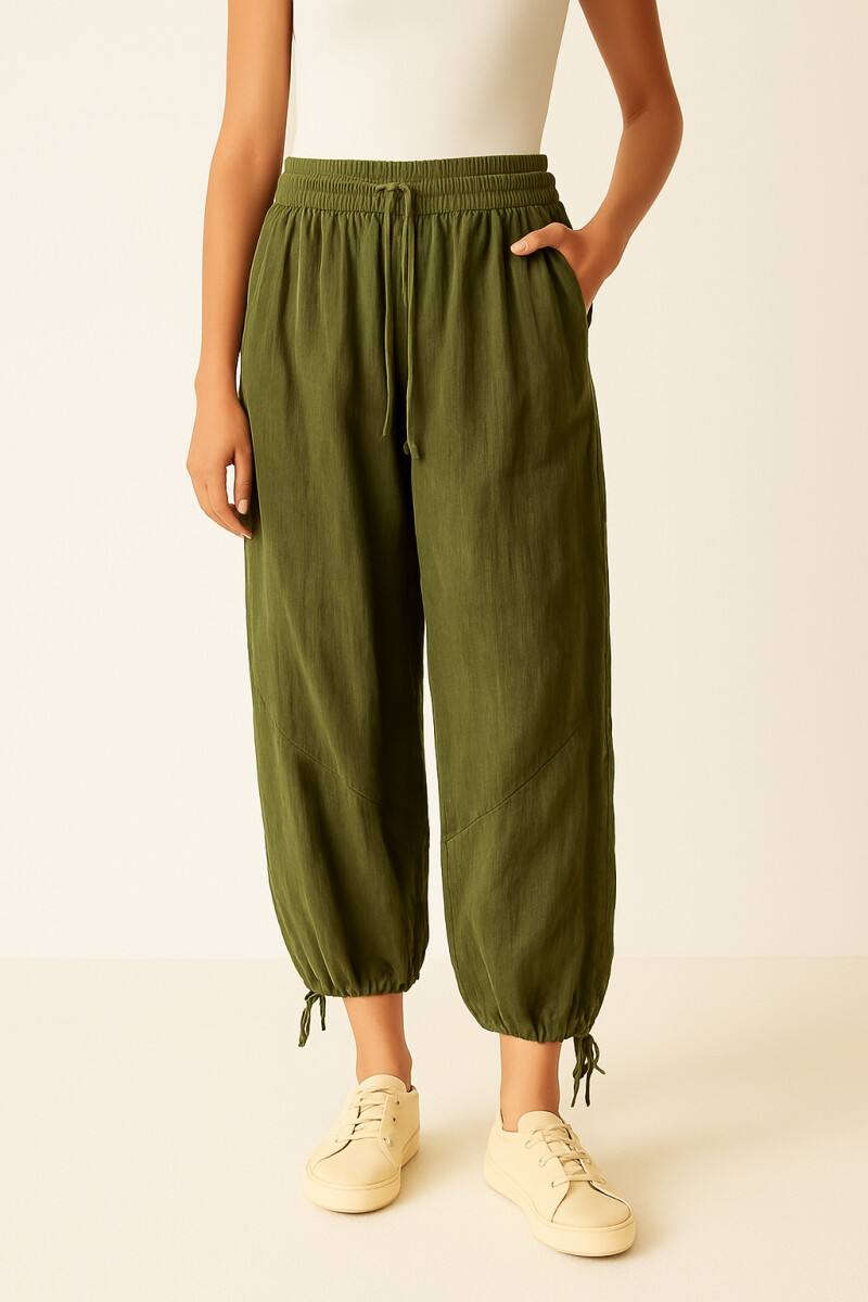 Babucha Ibicenco - Verde Oliva Oscuro 