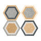 Porcelanato Hexagonal Beige Gris Mate 22X25Cm Piso Pared GAMAS DE BEIGE