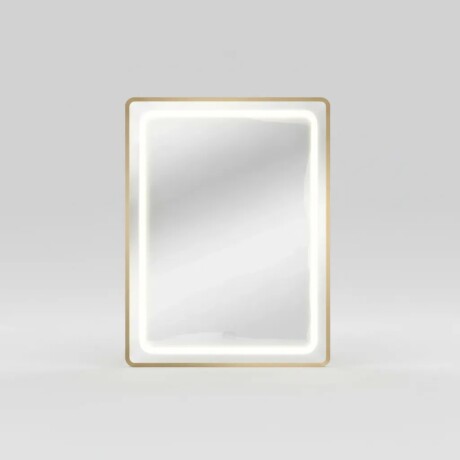Espejo Vertical Lumax Suleban c/marco y luz 90x70cm Dorado
