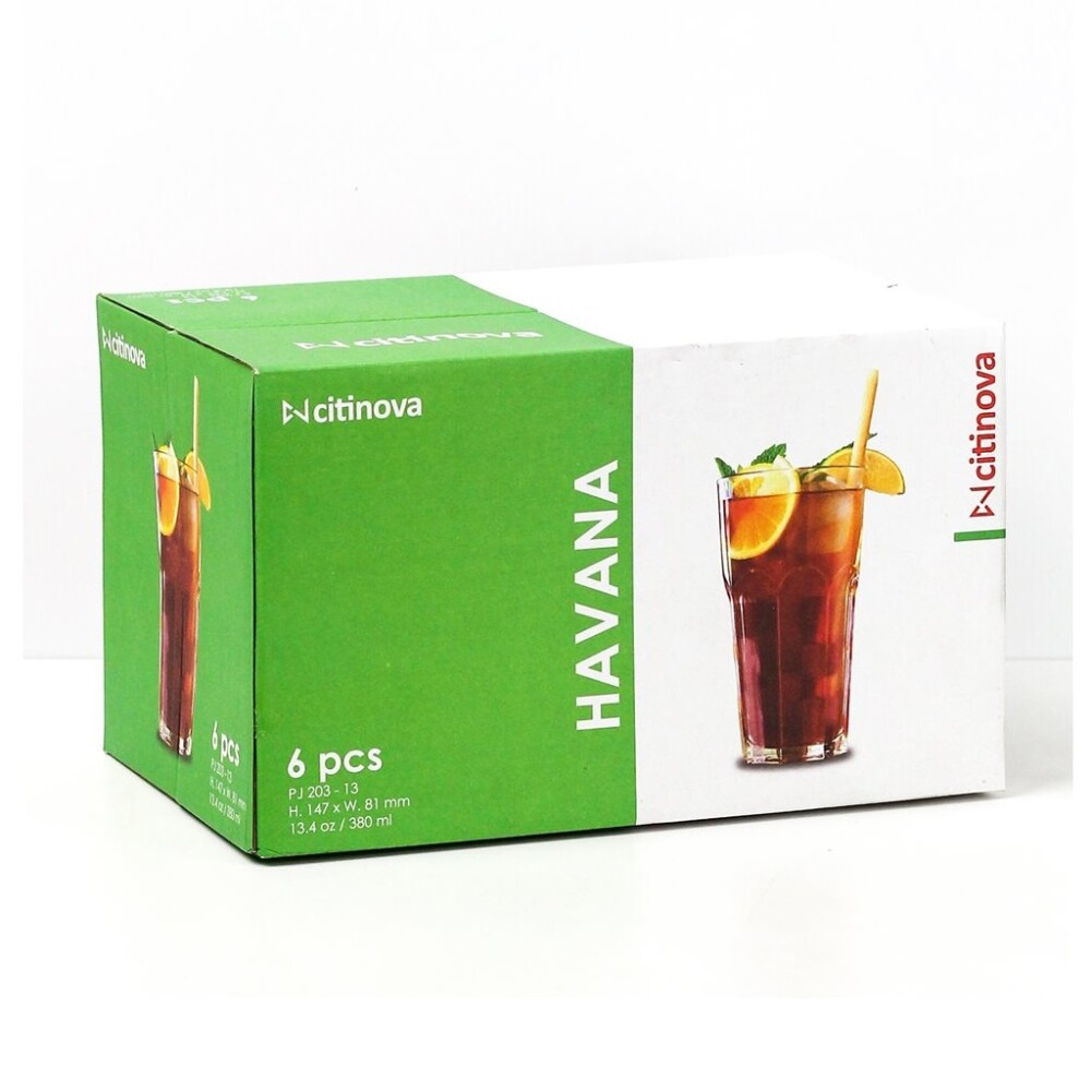SET 6 VASOS REFRESCO HAVANA 380ML EN CAJA DE REGALO SET 6 VASOS REFRESCO HAVANA 380ML EN CAJA DE REGALO