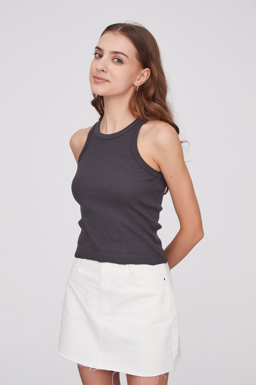 Musculosa Ethereum Gris Oscuro