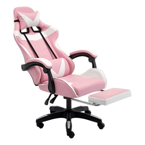 Silla Gamer Level Xtreme con Reposapiés Rosa Silla Gamer Level Xtreme con Reposapiés Rosa
