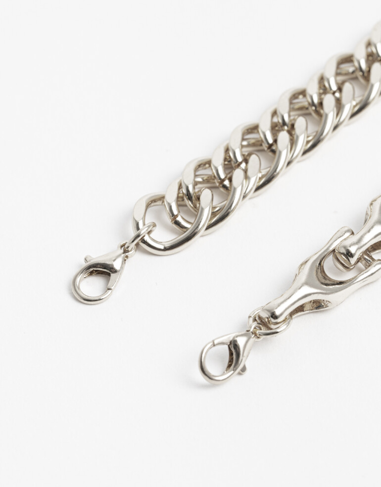 Pulseras Flexibles Sets Metal Set Pulseras Flexibles Metal - Plateado