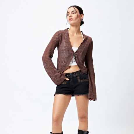SHORT BOHO Negro