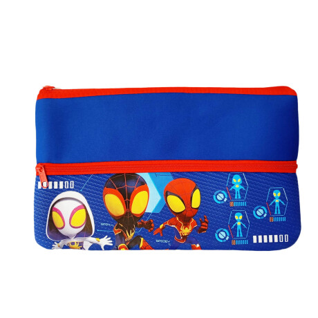 Cartuchera Disney Doble Cierre Escolar Spidey Cars Spiderman