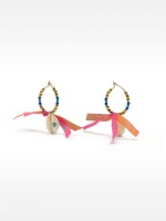 Aros Con Conchas Y Lazos multicolor
