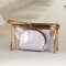 Necessaire Borde Dorado Blanco