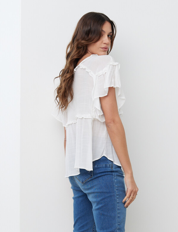 Blusa Volados BLANCO