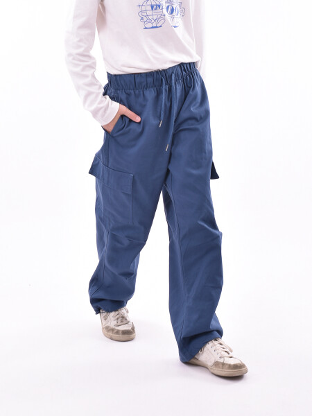 PANTALÓN CARGO RODRI AZUL PIEDRA