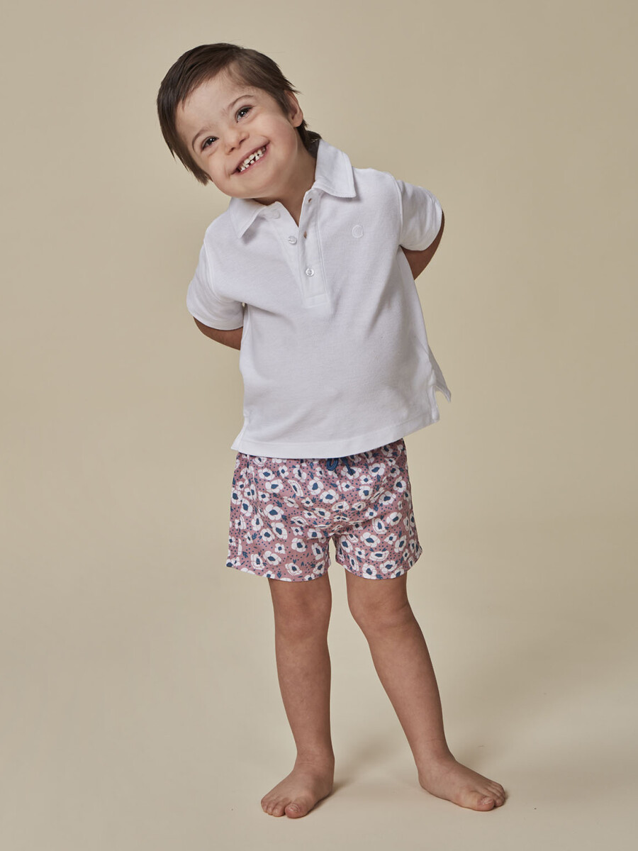 Traje De Baño Estampado Flor Grand Rosa Medio