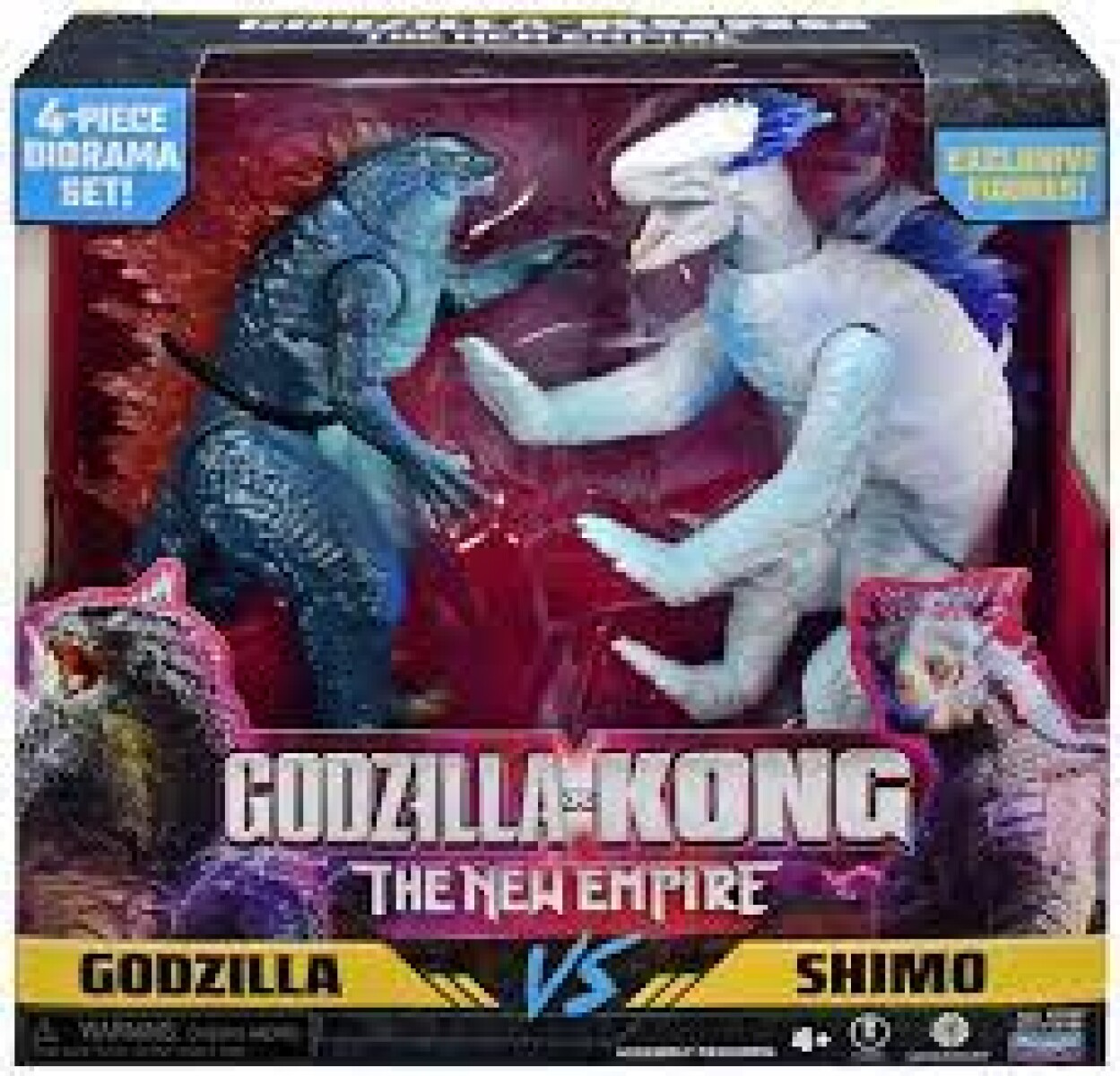 Godzilla x Kong The New Empire Monsterverse Godzilla vs Shimo Figura de acción Paquete de 2 