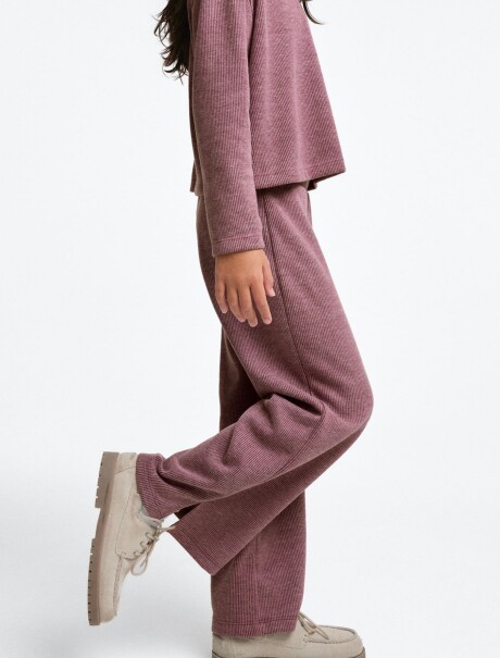 PANTALÓN INFANTIL ACANALADO ROSADO