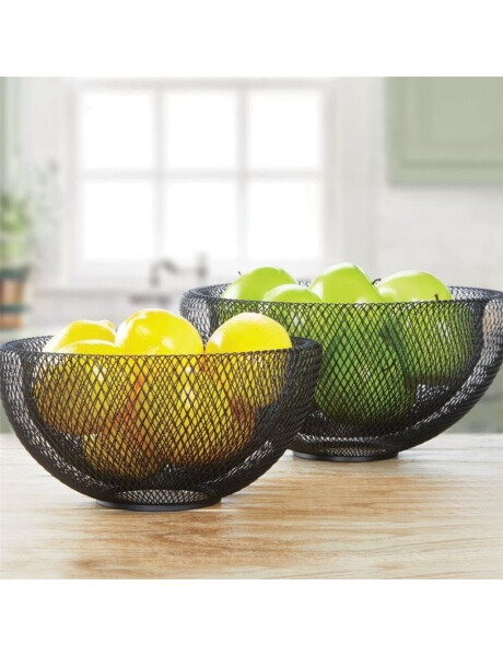 FRUTERO REJILLA DOBLE PARED D25x10.5CM NEGRO FRUTERO REJILLA DOBLE PARED D25x10.5CM NEGRO