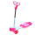 Monopatín Tripatín Tijera Regulable 4 Ruedas + Casco! Rosado