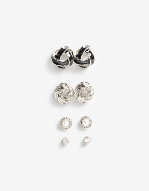 Aros Sets Color Aros Sets Vintage - Plateado