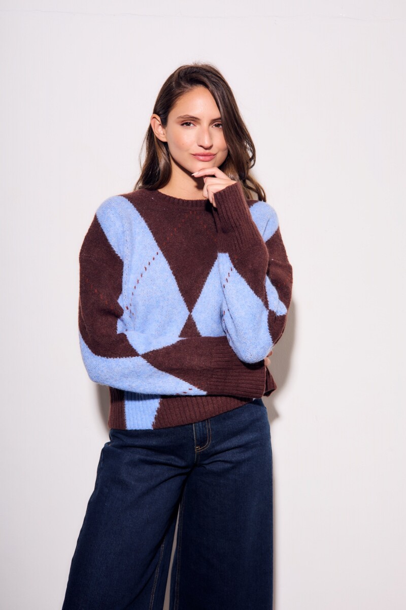 Sweater Rombos Azul