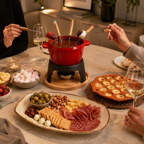 Kit Picada con Provolonera Bandeja y Fondue Rosso Kit Picada con Provolonera Bandeja y Fondue Rosso