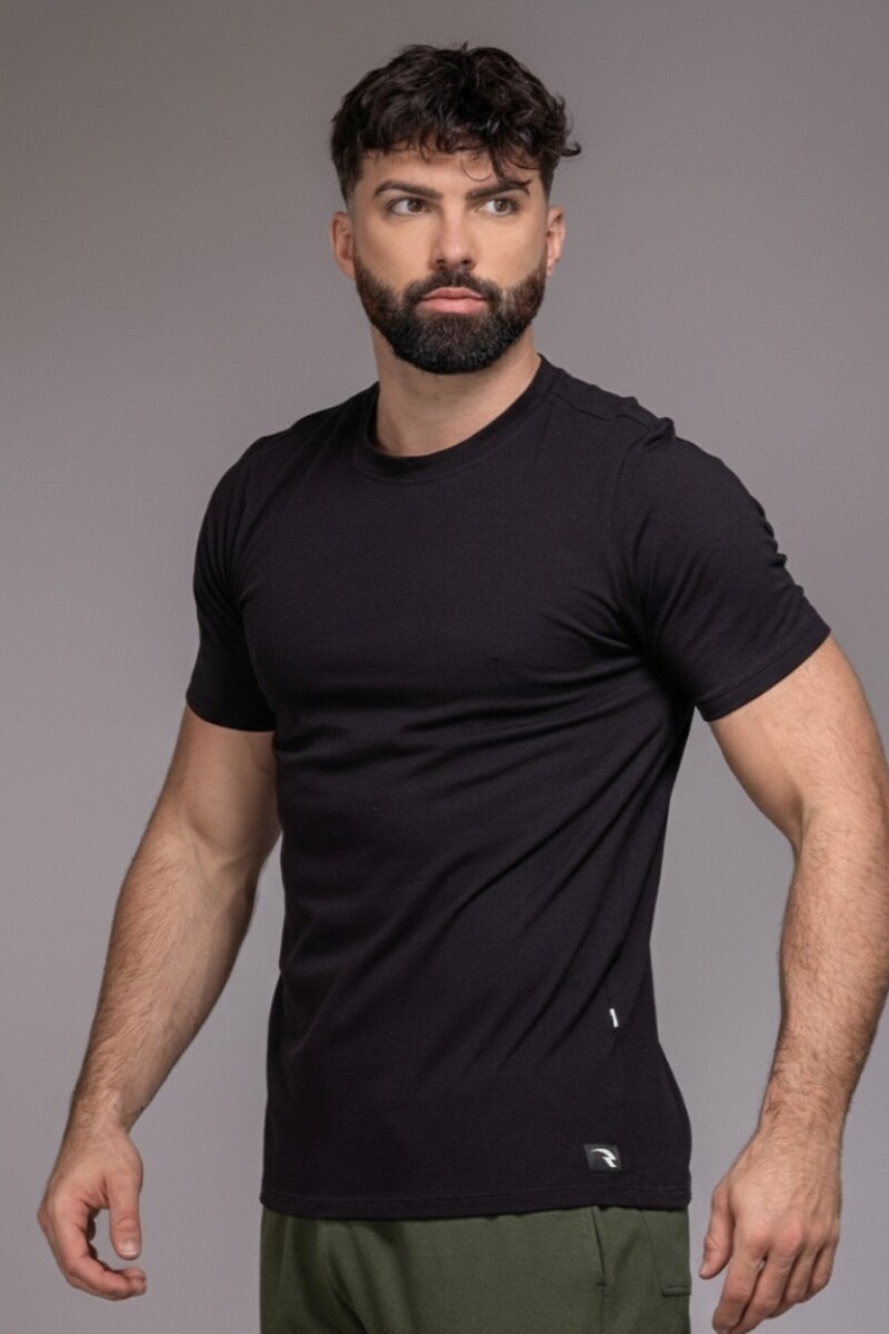 Remera de Algodón. NEGRO