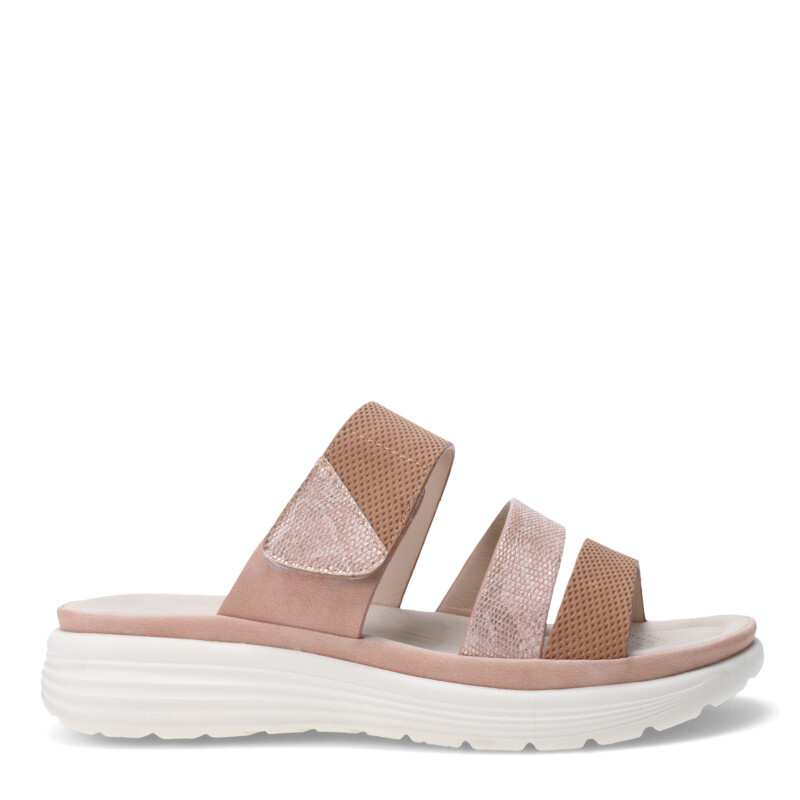 Sandalias de Mujer Lady Confort s DINAN con dos tiras Marrón Camel