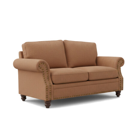 SOFÁ SILLÓN 2 CUERPOS DE NUBUCK - CON TACHAS BEIGE