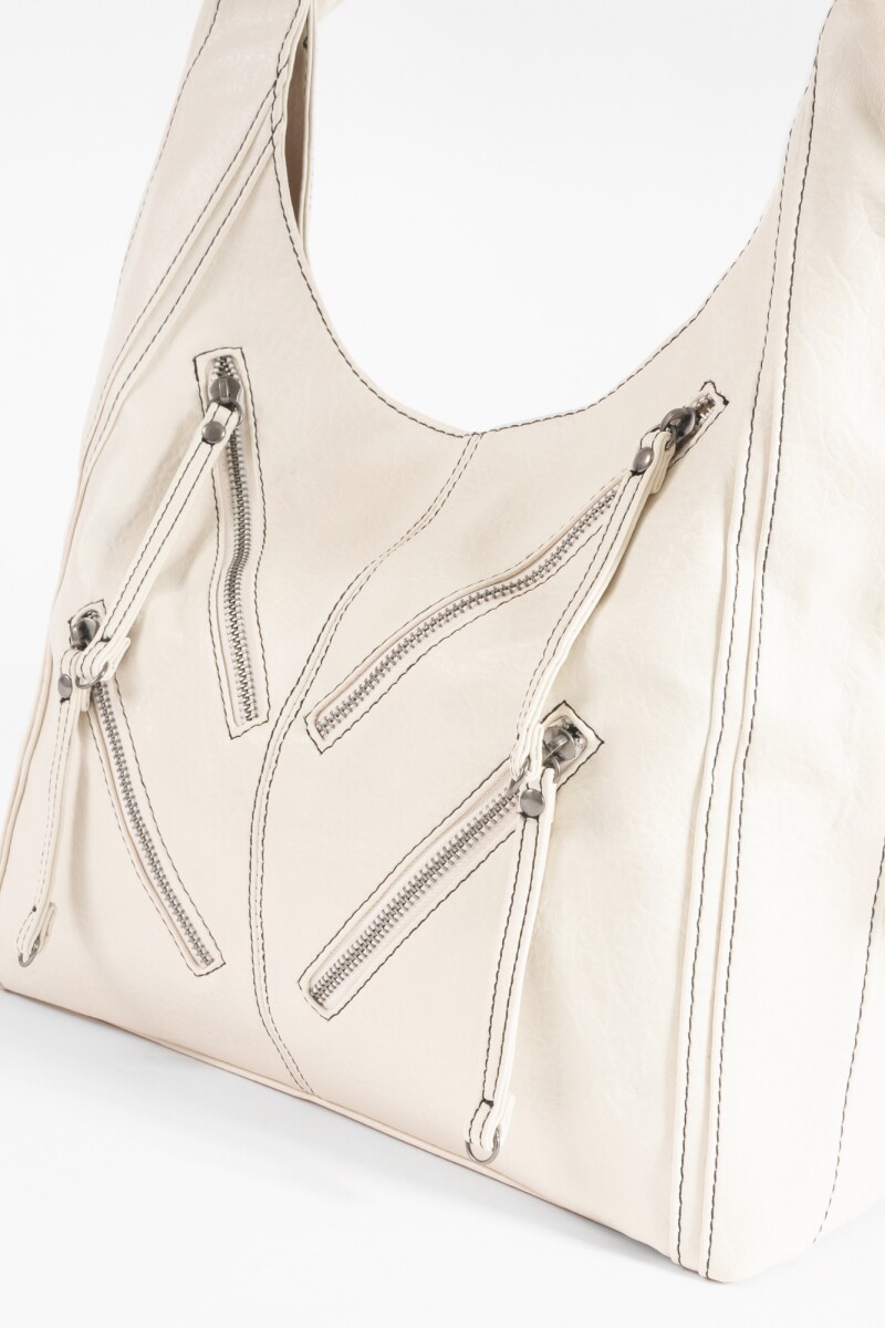 Cartera soft ojalillos crudo