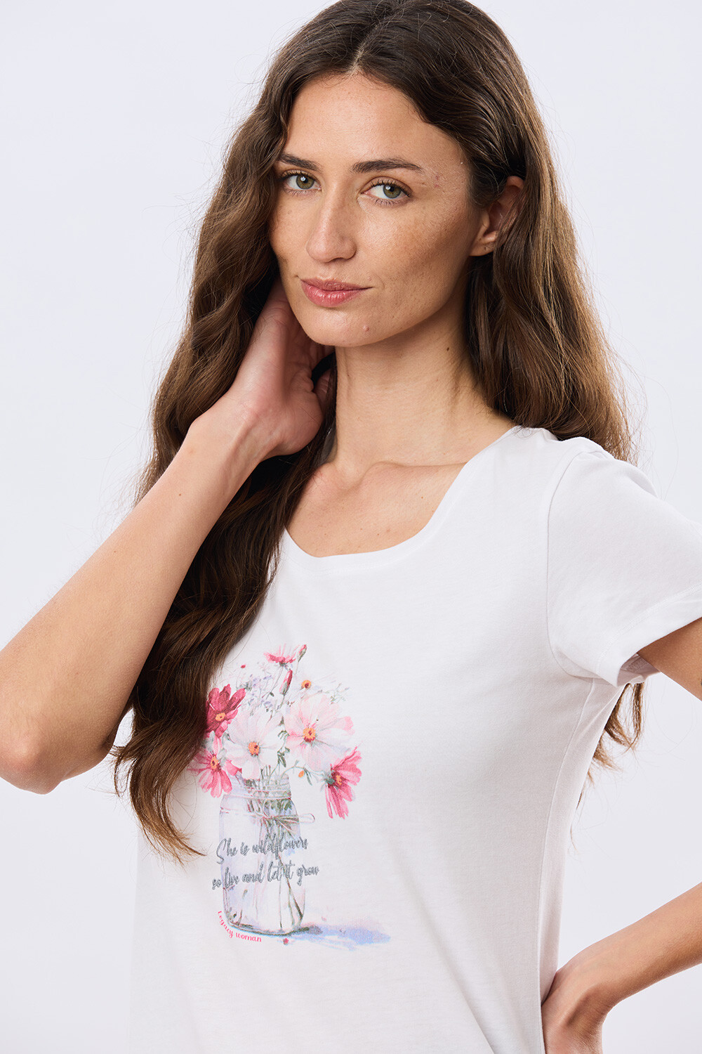REMERA ESTAMPADA DE ALGODÓN Blanco