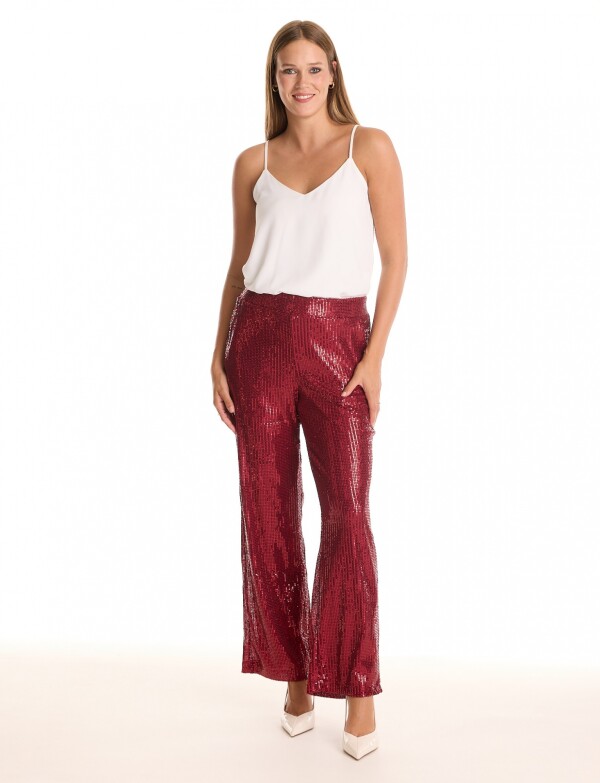 Pantalon Lentejuelas BORDEAUX