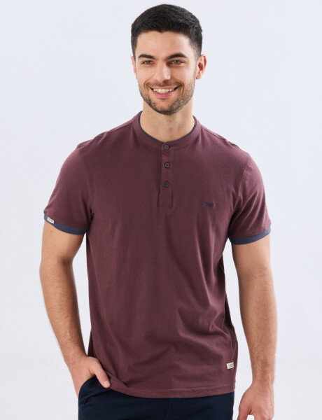 REMERA POLO CUELLO MAO Bordo