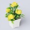 Mini Rosal Artificial Amarillo
