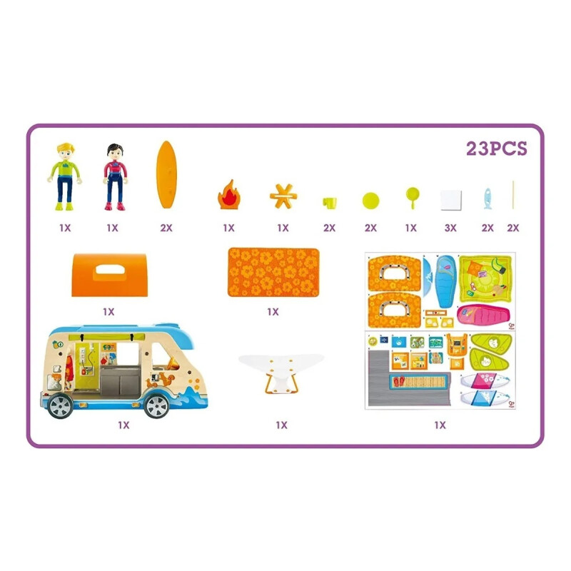 Juguete Hape - Adventure Van - Juguetes De Madera Juguete Hape - Adventure Van - Juguetes De Madera