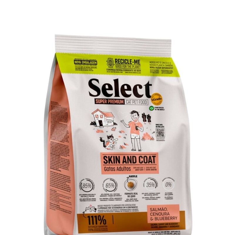 SELECT GATO ADULTO 1.5KG SKIN AND COAT 1.5KG