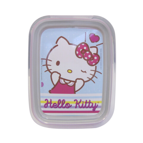 Pote Plástico Hello Kitty Con Traba y División 850 ml U