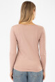 Remera algodón elastano Beige
