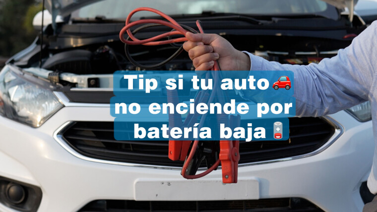 Tip si tu auto no enciende por batería baja