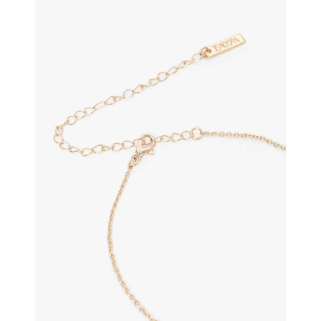 Collar Con Dije Cubic Zirconia Dorado