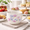 Taza de Cerámica 390ml - Flores Lilas Taza de Cerámica 390ml - Flores Lilas