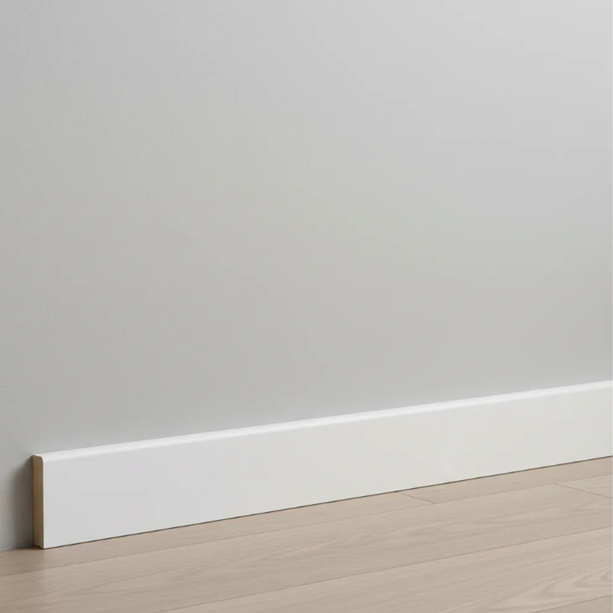 Zócalo Adhesivo Macizo 1m X 1.2cm De Espesor 8cm Altura - Blanco 