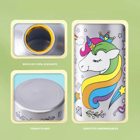 Botella Caramañola Acero Personaliza. C/ Marcadores Rosa