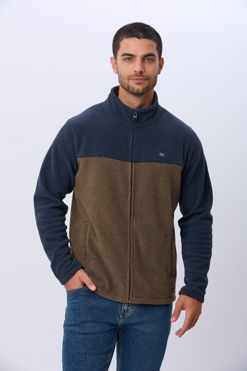CAMPERA POLAR BICOLOR Beige