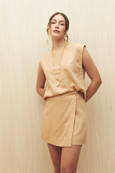 SHORT CASSIE Caramelo