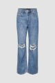 Jeans Kithy Straight Medium Blue Denim