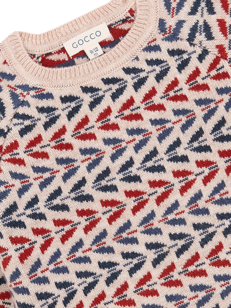 Jsersey De Jaquard Con Lana Rojo