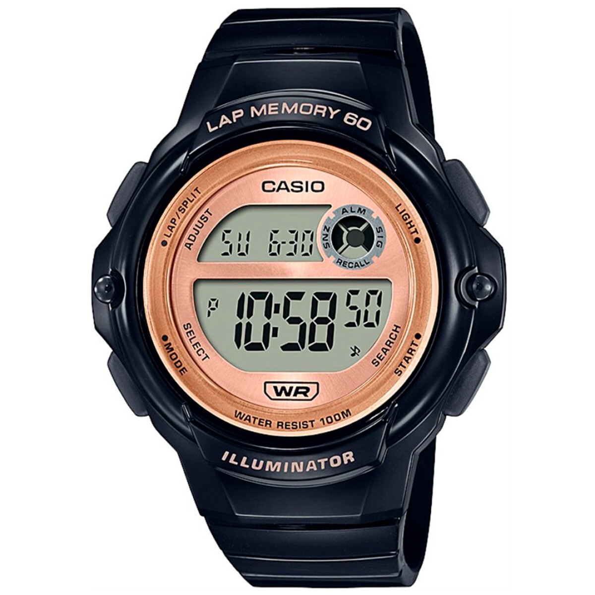 Reloj CASIO LWS1200H-1AVDF en Resina Negro Esfera 45mm 