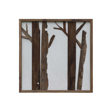 CUADRO DECORATIVO MADERA MACIZA 62 Cm x 62 Cm - LÍNEA RÚSTICA N°6