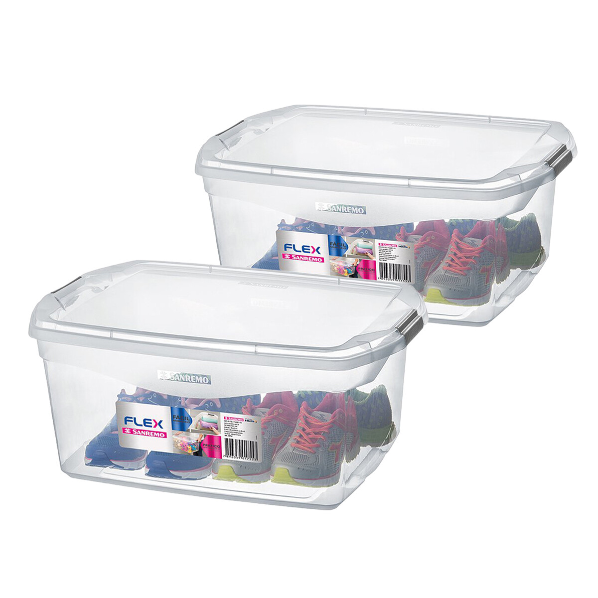 Set x2 Caja organizadora 48 lts - TRANSPARENTE 