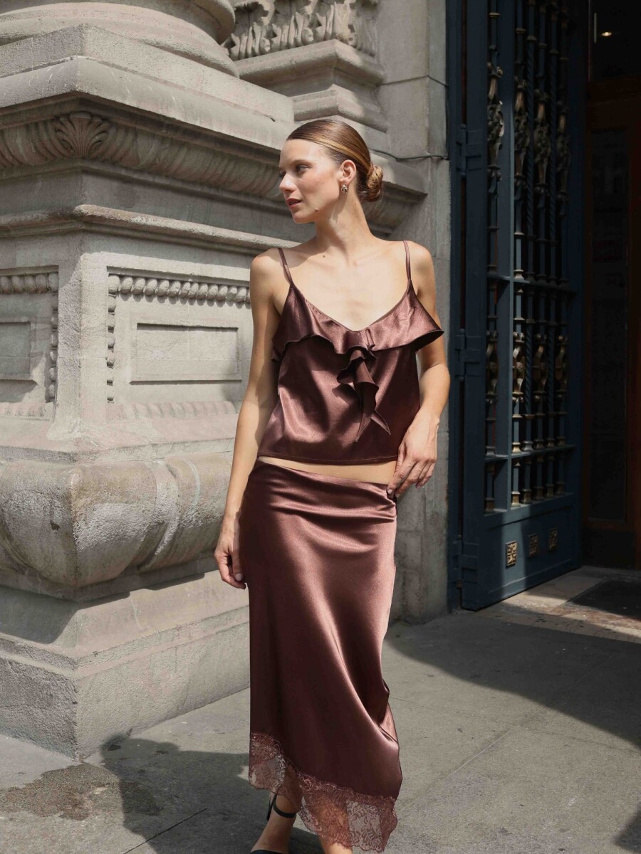 FALDA SERENA - MARRON 