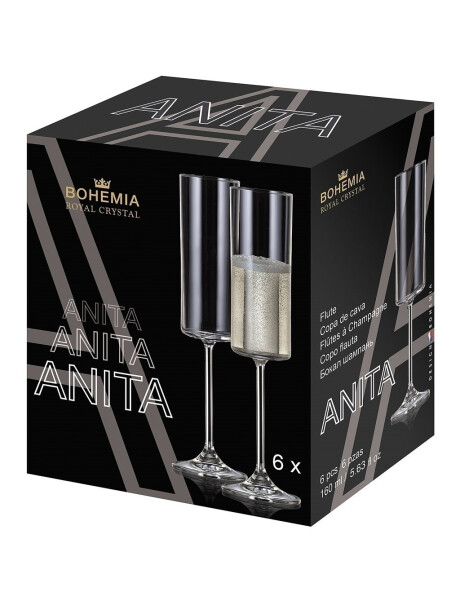 SET 6 COPA FLAUTA 160ML ANITA BOHEMIA SET 6 COPA FLAUTA 160ML ANITA BOHEMIA