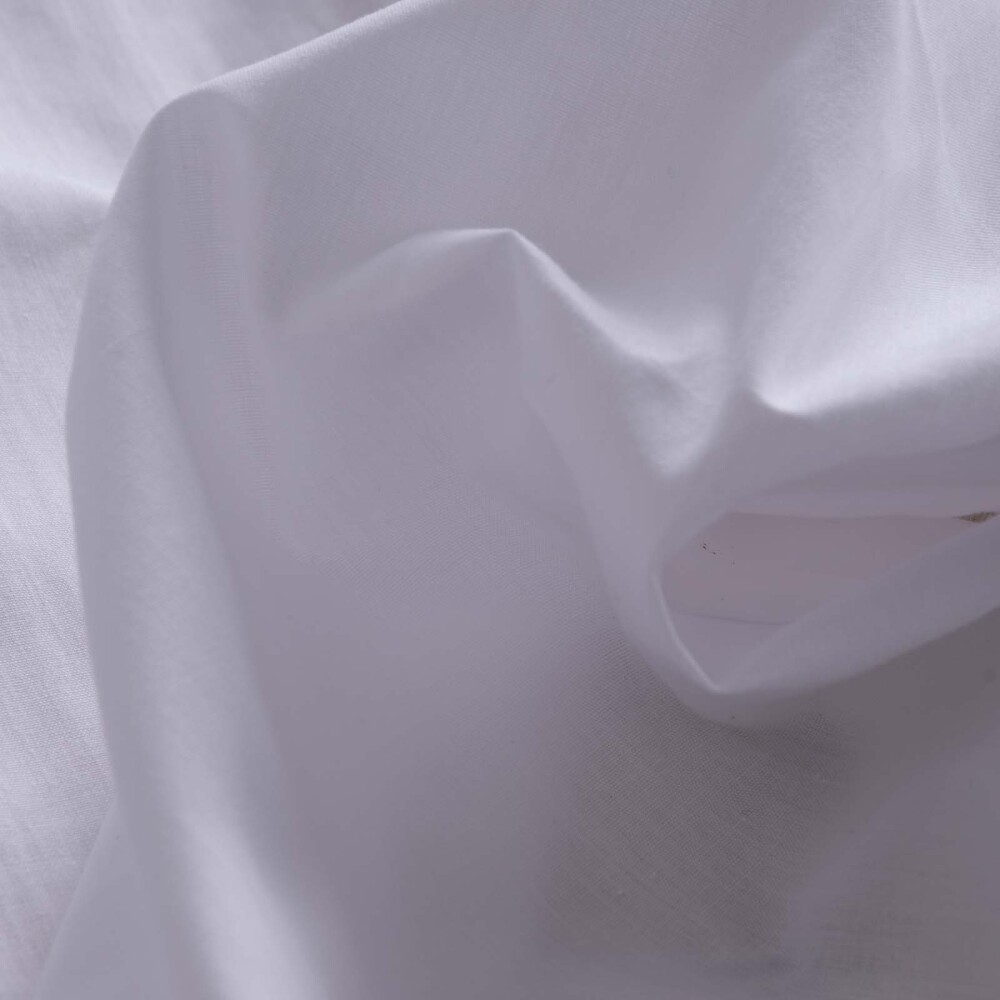 JUEGO DE SÁBANAS 2 PLAZAS ALGODON BLANCO COTTON BASIC 180 HILOS